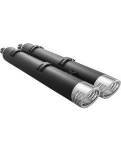 Freedom Performance Exhaust 4" Slip-On Black w/ Racing Tips Indian Touring