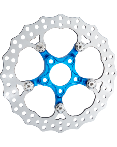 Arlen Ness Blue 11.8" FLT Rear Spider Rotor 4 Harley 00-14 Touring/Softail/Dyna 