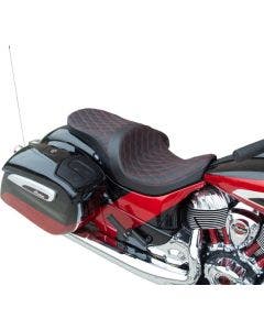 Drag Predator III Forward Position Low 2-Up Seat Solar Red Diamond Indian 14-Up