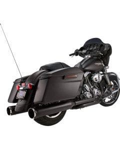 S&S Cycle JetHot Black MK45 4.5" Slip On Mufflers W/ Black Thruster Tips Harley 