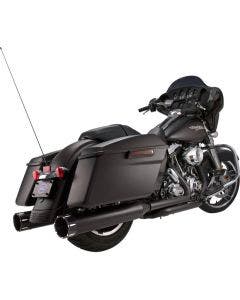 S&S Cycle JetHot Black MK45 4.5" Slip On Mufflers W/ Black Tracer Tips Harley 