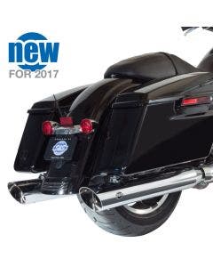 S&S Cycle Chrome 4" Slash Cut Slip Mufflers 50 State Legal Harley Touring 17-19