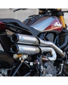 S&S Cycles 550-0950B Stainless Grand National 2-2 Full Exhaust Indian FTR1200