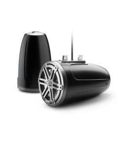 JL Audio 7.7-Inch Enclosed Tower Coaxial System Satin Black Enclosure Gray Sport Grille