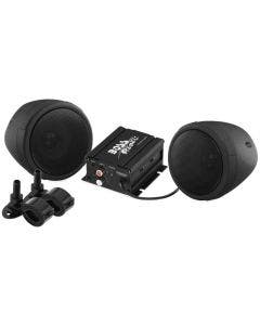 Boss Bluetooth Black 600 watt Amplifier 2 3" Speaker Motorcycle ATV Sound System