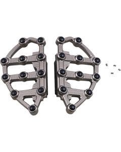 Arlen Ness 06-876 Titanium Billet Aluminum MX Floorboards Rear Harley 99-Up