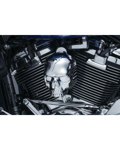 Kuryakyn 5730 Chrome 3D Skull Horn Cover for Harley Waterfall Horn 17-18