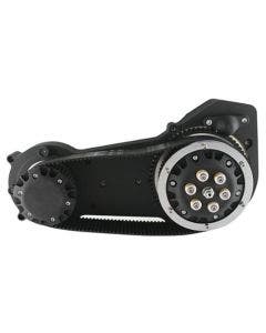 Black Ultima 2" Open Belt Primary Drive Old School Belt Drive Harley 90-06 Softail