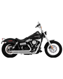 Vance & Hines 17338 Chrome Big Shots Staggered Exhaust for Harley Dyna 06-17