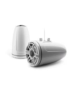 JL Audio 8.8-Inch Enclosed Tower Coaxial System Gloss White Enclosure Trim Short Grille