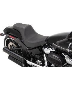 Drag Specialties Predator III Smooth Black 2-Up Seat 18-23 Harley Breakout FXBR