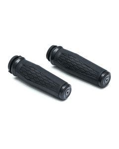 Kuryakyn 5923 Black 1" Hex Grips 08-22 Harley TBW Wire Throttle