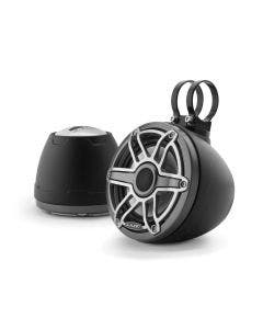 JL Audio 6.5-Inch Enclosed Coaxial System Matte Black Enclosure Titanium Sport Grille