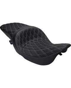 Drag Freedom Touring Double Diamond Silver Thread Seat 4 Harley 97-07 Touring
