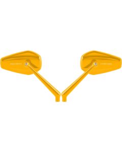 Arlen Ness Mini Stocker Right & Left Gold Mirror Screw-In Universal & Harley