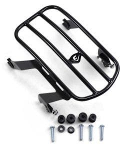 Cobra Black Detachable Solo Luggage Rack Harley Softail M8 Deluxe 18-Up