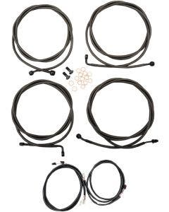 LA Choppers Plug Play Cable Wire Kit 8 Ape Hanger ABS Midnight Harley Touring 17-Up