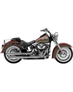 Cobra 6002 Chrome 3" Slash Cut Slip On Mufflers Billet Tip Harley 07-16 FLSTN FLSTSB