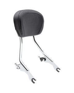 Cobra USA 602-2000 Chrome Detachable Backrest 4 Point Docking Harley 09-19 FLH