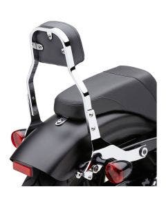 Cobra 602-2021 Chrome Mini 11" Square Detachable Backrest Kit Harley 00-05 FL/FX