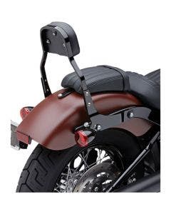 Cobra 602-2022B Black Mini 11" Square Detachable Backrest Kit Harley 07-17 FL/FX