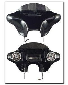 Dead Center Quick Detach Fairing Speakers w/ CD Player Softail FLST 00-16