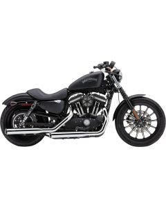 Cobra 6031 Chrome 3" Slash Cut Slip On Mufflers Billet Tip Harley 14-16 Sportster XL 
