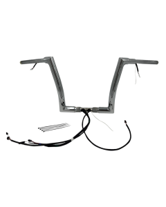 FBI Chrome 12" Flat Top Plug n Play EZ 1-1/2" Handlebar Kit Harley 21-23 FLTRX/S, FLTRU