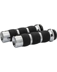 Khrome Werks Avon Air Cushion Klassic Chrome Hand Grips for Harley TBW Throttle