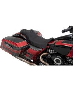 Drag Extended Reach Predator III 2-Up Seat Smooth Vinyl Harley FLH/T 08-Up