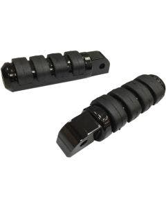 Drag Specialties Black Large Diameter Passenger Footpegs Harley Softail 18-Up