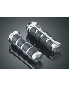 Kuryakyn 6205 Chrome ISO-Grips 82-19 Harley w/ Dual Cable Throttle Control