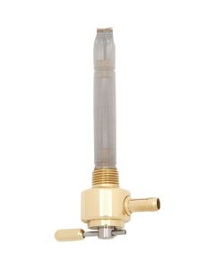 Pingel 6211-BR Power Flo Old School Brass RND 180 Deg Inward NPT Petcock Harley