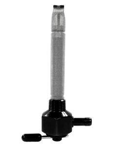 Pingel 6211-CHBLK 3/8 NPT Power Flo Smooth Black Chrome HEX 180 Inward Petcock