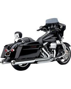Cobra 6212 Chrome Tri Flow 5" Wide Slip On Mufflers Harley Touring FLH/T 95-16