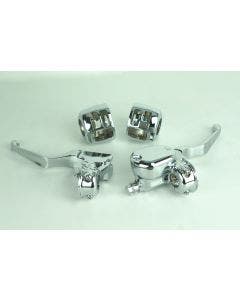 Custom Chrome Handlebar Control Switch Housing Levers Kit for Harley XL 07-13 | 627707