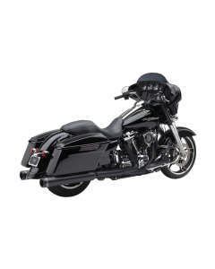 Cobra 6277RB Black Gen2 Neighbor Haters 4" Round Slip On Mufflers Harley 17-22