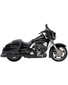 Cobra 6290RB Black Gen2 Neighbor Haters 4.5" Round Slip On Mufflers Harley 95-16 
