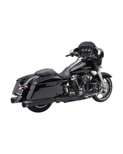 Cobra 6291RB Black Gen2 Neighbor Haters 4.5" Round Slip On Mufflers Harley 17-22