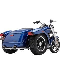 Cobra 6300 Chrome 4" Freewheeler Slip-on Mufflers for Harley FLRT Threewheeler