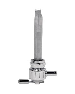 Pingel 6311-CG Power Flo Grooved Chrome HEX 180 Deg Inward 22mm Petcock Harley