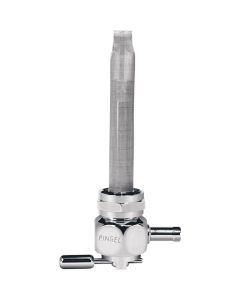 Pingel 6311-CHO Power Flo Oval Chrome HEX 180 Deg Inward 22mm Petcock Harley