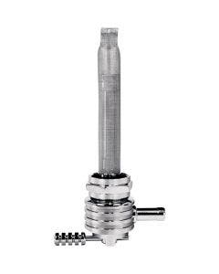 Pingel 6311-CRF Power Flo Finned Chrome Round 180 Deg Inward 22mm Petcock Harley