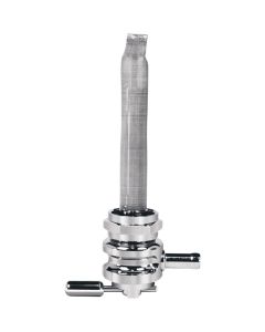 Pingel 6311-CFW Power Flo Wave Chrome Round 180 Deg Inward 22mm Petcock Harley