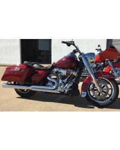 D&D Chrome M8 Billet Cat 2 Into 1 Exhaust w/ Big Bore Baffle Harley FLH 17-Up