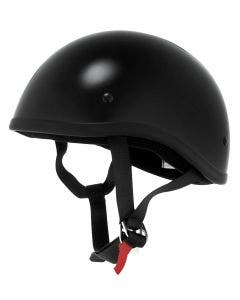 Skid Lid Original Gloss Black Motorcycle Low Profile DOT Half Helmet Beanie