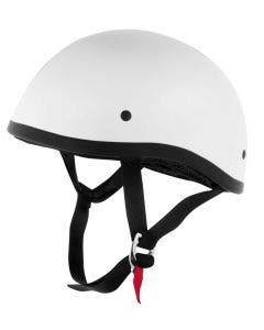 Skid Lid Original Gloss White Motorcycle Low Profile DOT Half Helmet Beanie