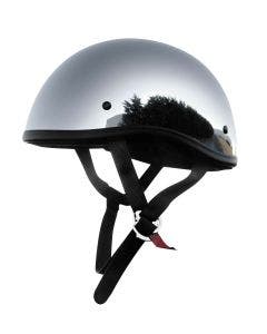 Skid Lid Original Chrome Motorcycle Low Profile DOT Half Helmet Beanie