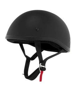 Skid Lid Original Flat Black Motorcycle Low Profile DOT Half Helmet Beanie