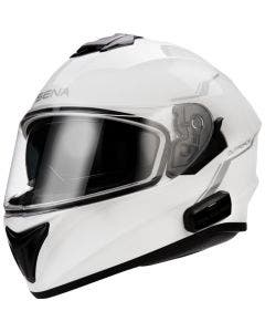 Sena Outforce Glossy White Bluetooth 5.0 Intercom 5.0 Fullface Helmet  Large